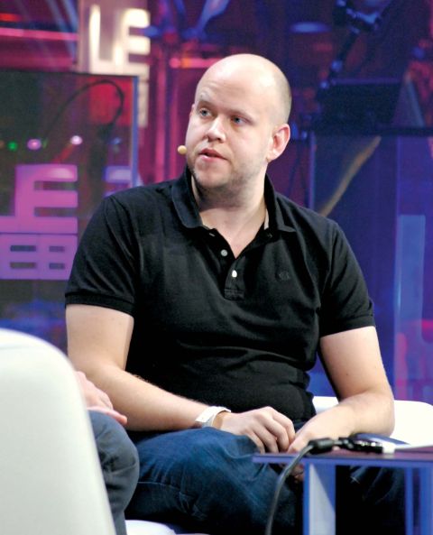 Daniel Ek caught on the camera.